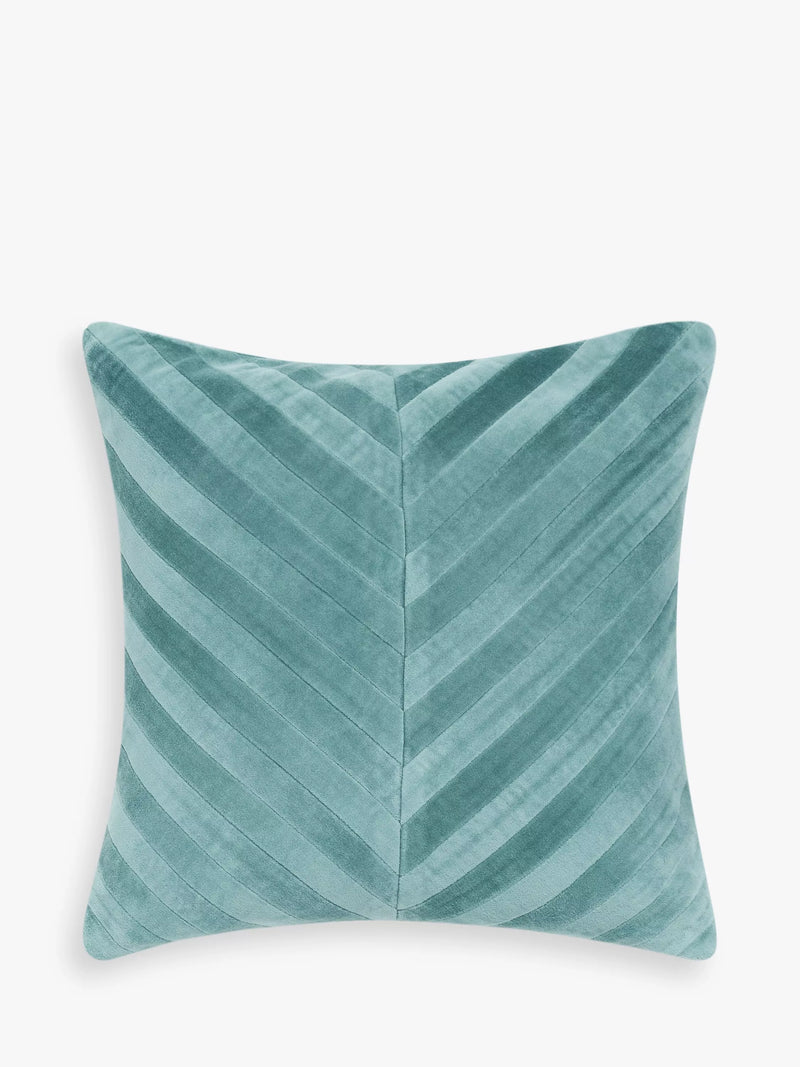 John Lewis Patchwork Chevron Cushion - Chartreuse