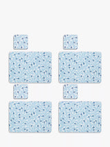 John Lewis John Lewis Mila Placemat & Coaster Set of 4 Blue- Buy online at McGrocer