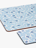 John Lewis Mila placemat and coaster set in blue, imported from the UK