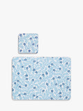 John Lewis Mila placemat and coaster set in blue, imported from the UK