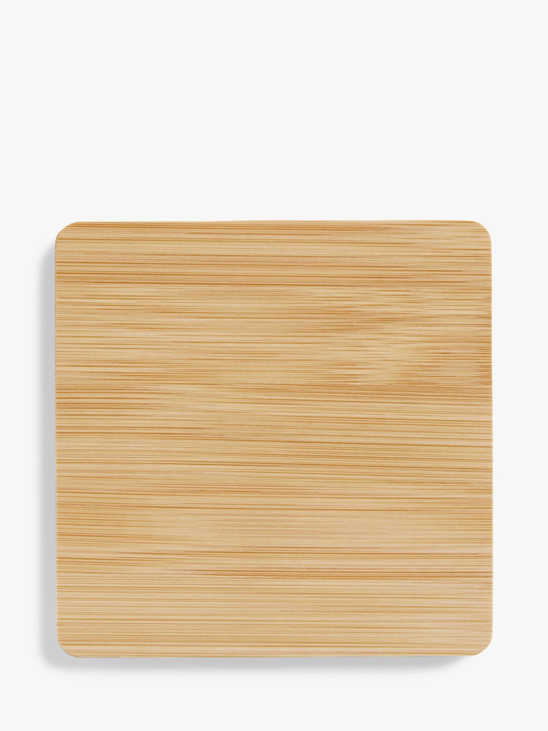 John Lewis square bamboo coasters set of 4 natural (British brand)