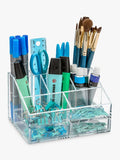 Osco clear acrylic desk organiser with two drawers, imported from the UK