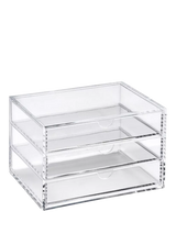 John Lewis Osco Acrylic Desk Drawers, Clear, 3 Drawer Chest- Buy online at McGrocer