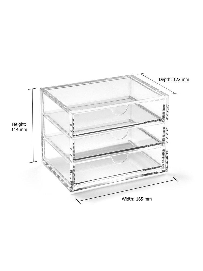 OSCO acrylic desk drawers clear storage chest, imported from the UK