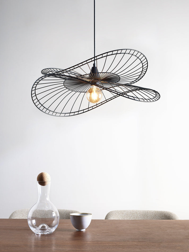 John Lewis Hiko Dual Layer 60cm pendant ceiling light black (British brand)