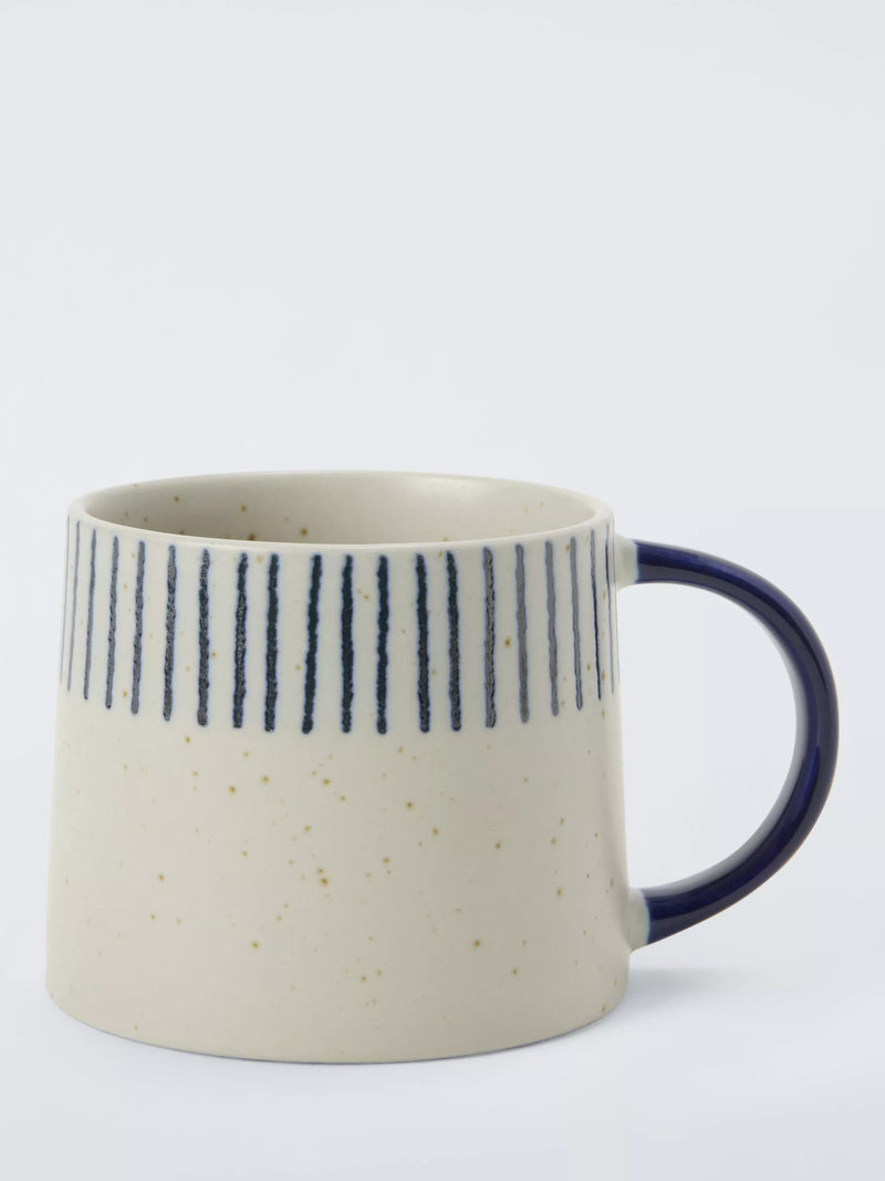 John Lewis Halfway Stripe stoneware mug 330ml, UK version