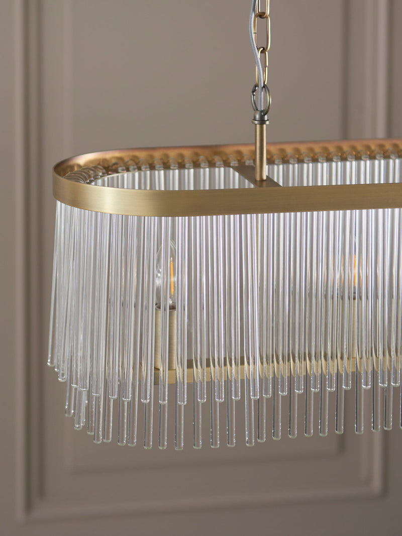 John Lewis Lexton chandelier matte antique brass, UK version