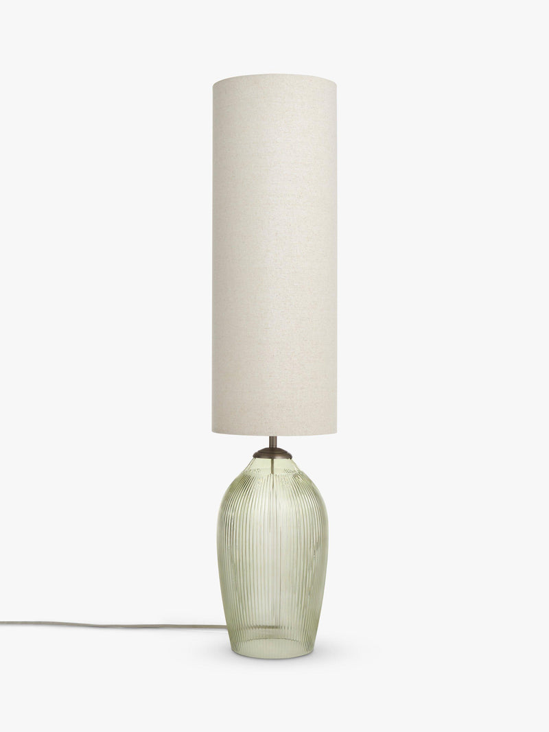 John Lewis floor lamp olive ribbed glass, UK version