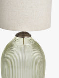 John Lewis floor lamp olive ribbed glass, UK version