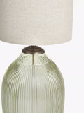 John Lewis floor lamp olive ribbed glass, UK version