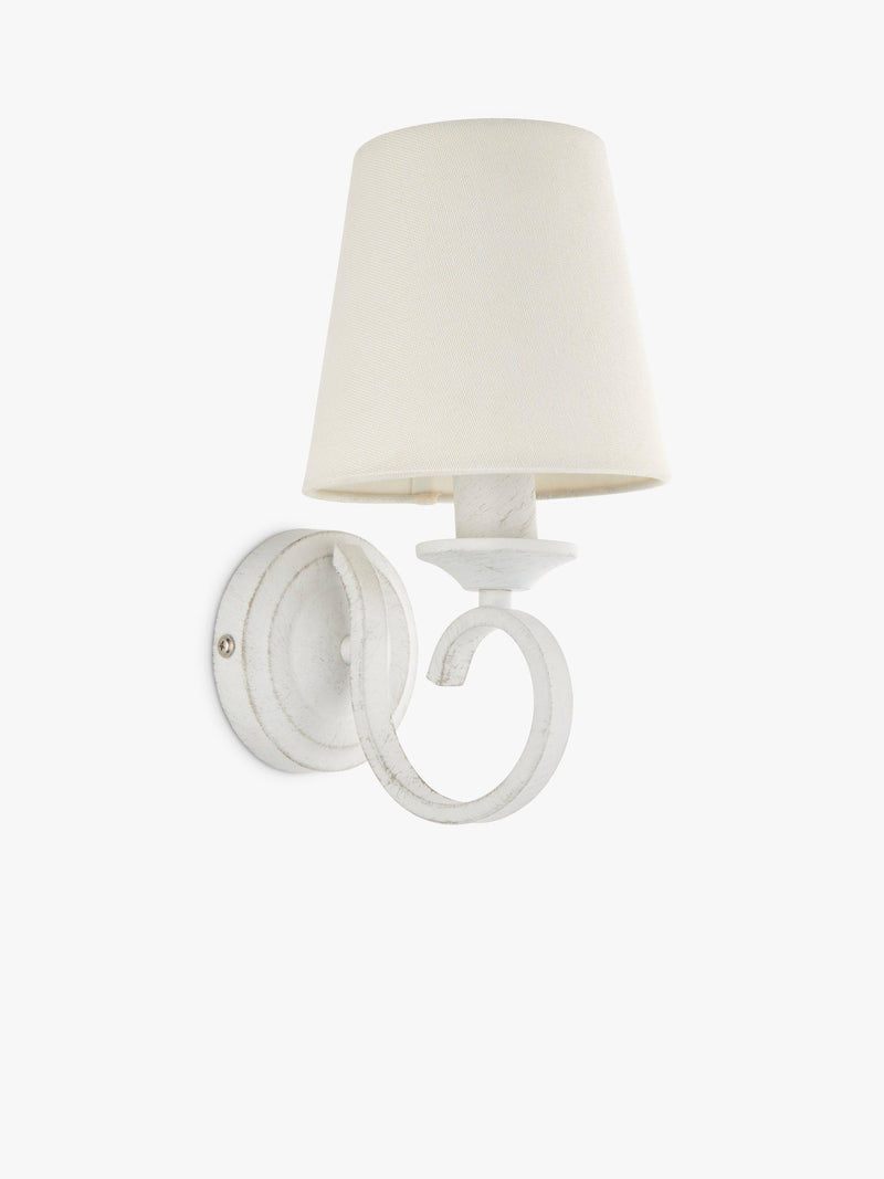 John Lewis Carlita wall light white painted finish, imported from the UK