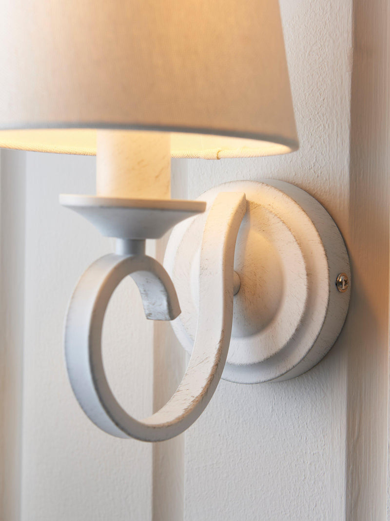 John Lewis Carlita wall light white painted finish, imported from the UK