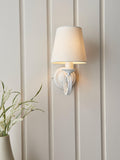 John Lewis Carlita wall light white painted finish, imported from the UK