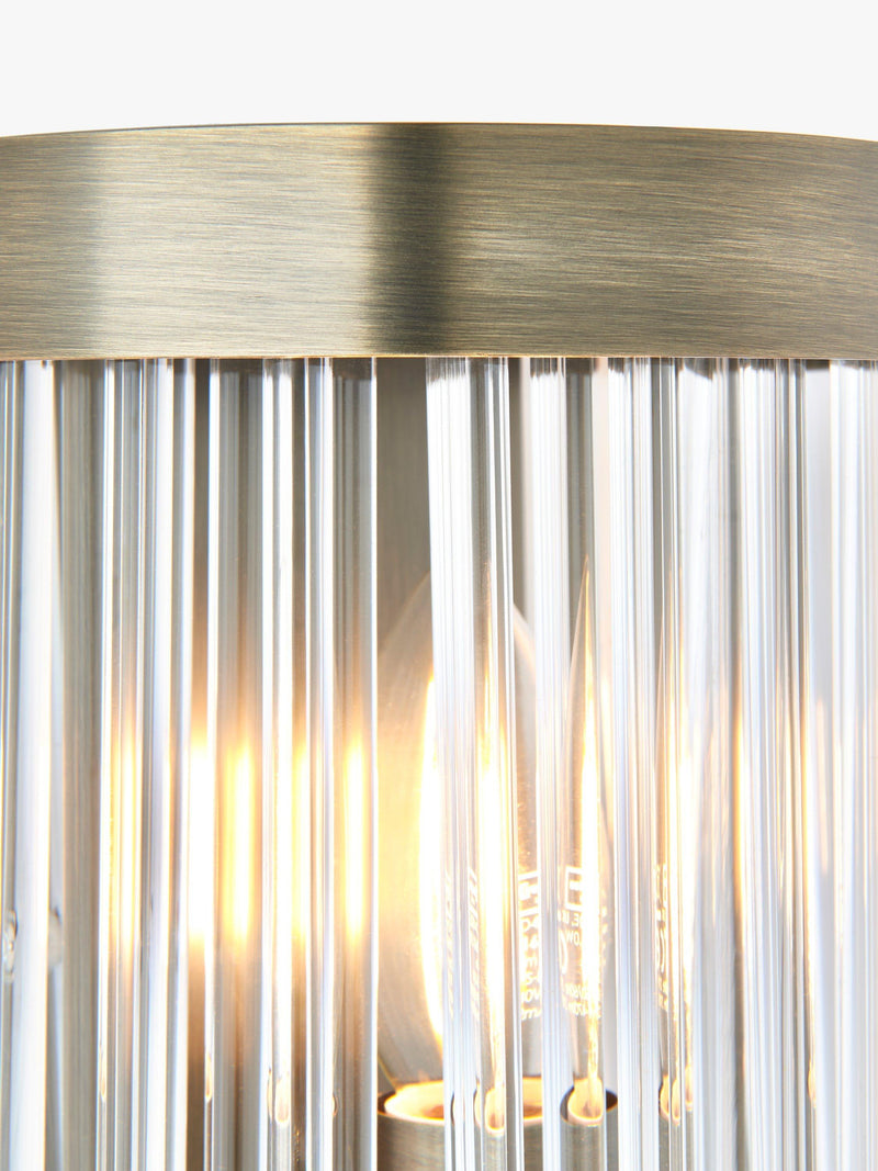 John Lewis Lexton Glasstab-Wandleuchte Antikmessing, UK-Version