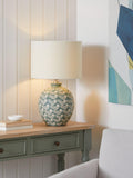 John Lewis Agnes ceramic floral table lamp green - British product