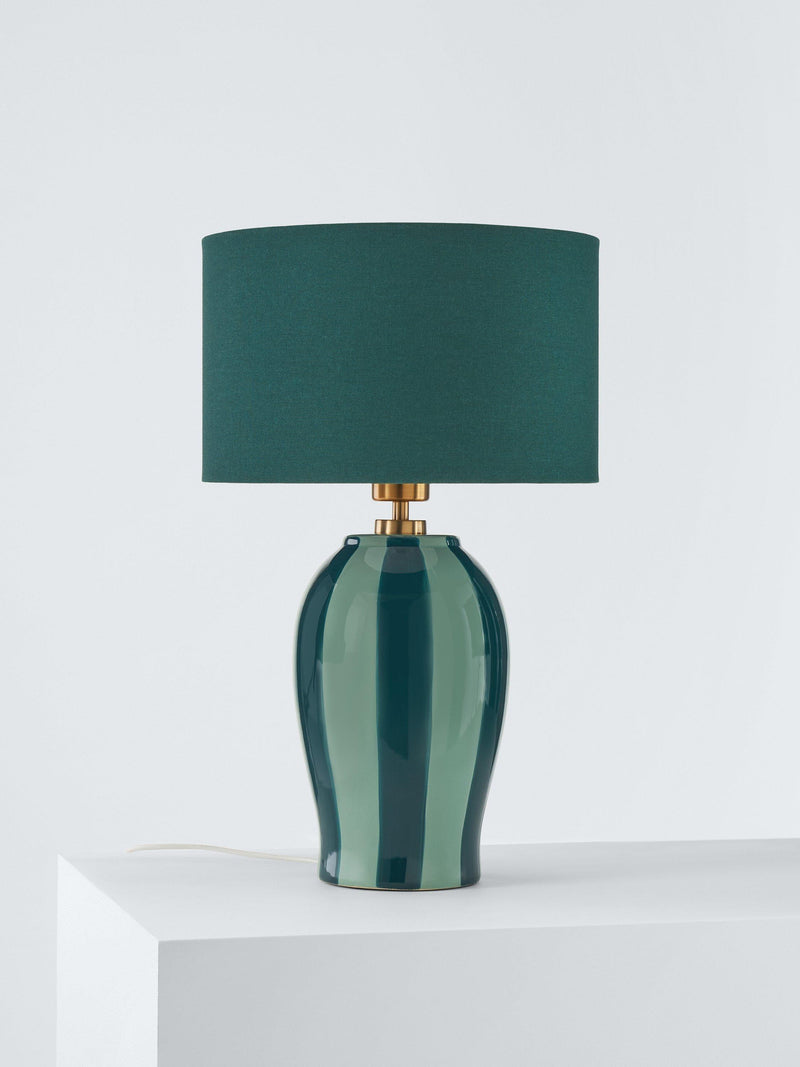 John Lewis Burano gestreifte Keramik-Tischlampe, UK-Version
