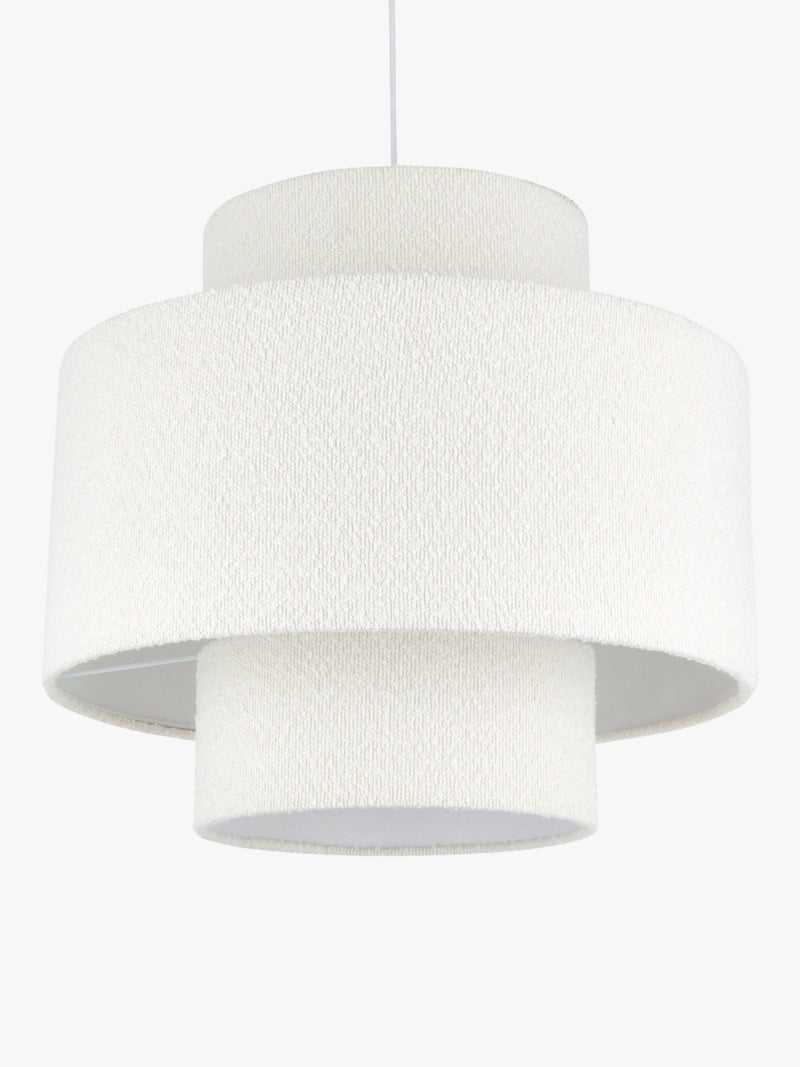 John Lewis boucle layered ceiling lampshade 45x50cm, imported from the UK