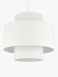 John Lewis boucle layered ceiling lampshade 45x50cm, imported from the UK
