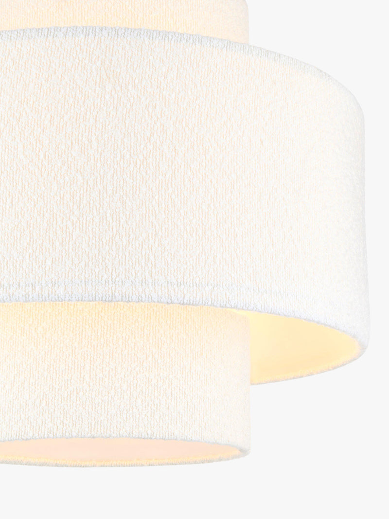 John Lewis boucle layered ceiling lampshade 45x50cm, imported from the UK