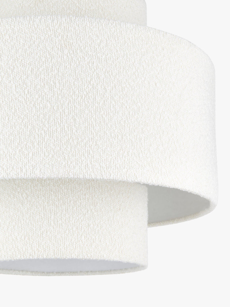 John Lewis boucle layered ceiling lampshade 45x50cm, imported from the UK