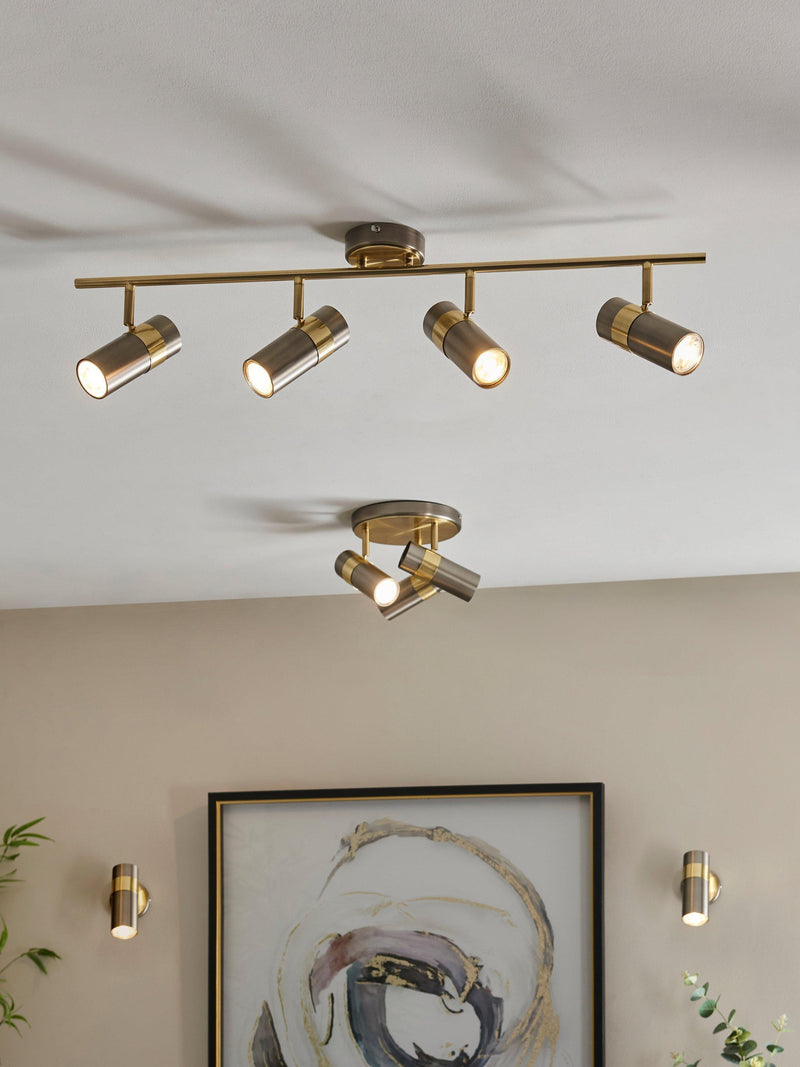 John Lewis Obi spotlight wall light matt nickel gold - British product
