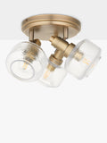John Lewis Ruisseau 3-arm spotlight ceiling plate matte antique brass - British product