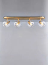 John Lewis John Lewis Ruisseau 4 Spotlight Ceiling Bar, Matte Antique Brass, 80cm- Buy online at McGrocer