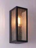 John Lewis black ripple glass outdoor wall light, UK version