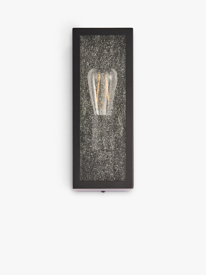 John Lewis black ripple glass outdoor wall light, UK version