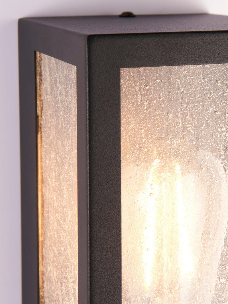 John Lewis black ripple glass outdoor wall light, UK version