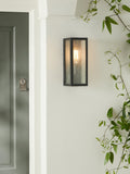 John Lewis black ripple glass outdoor wall light, UK version