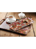 Morris & Co. large handled melamine tray with Strawberry Thief design, imported from the UK