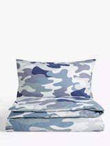 John Lewis Kids' Camouflage Pure Cotton Duvet Cover and Pillowcase Set- Buy online at McGrocer