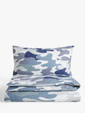 John Lewis kids' camouflage pure cotton duvet cover and pillowcase set, UK version