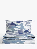 John Lewis kids' camouflage pure cotton duvet cover and pillowcase set, UK version