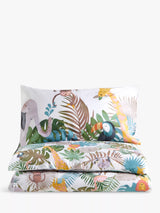 John Lewis Kids' Reversible Safari-Themed Pure Cotton Duvet Cover and Pillowcase Set- Buy online at McGrocer