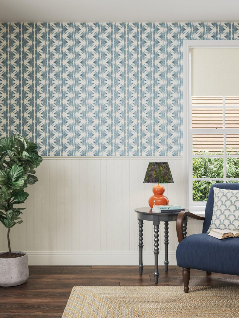 John Lewis Nyra wallpaper Lake Blue 10m roll (British brand)