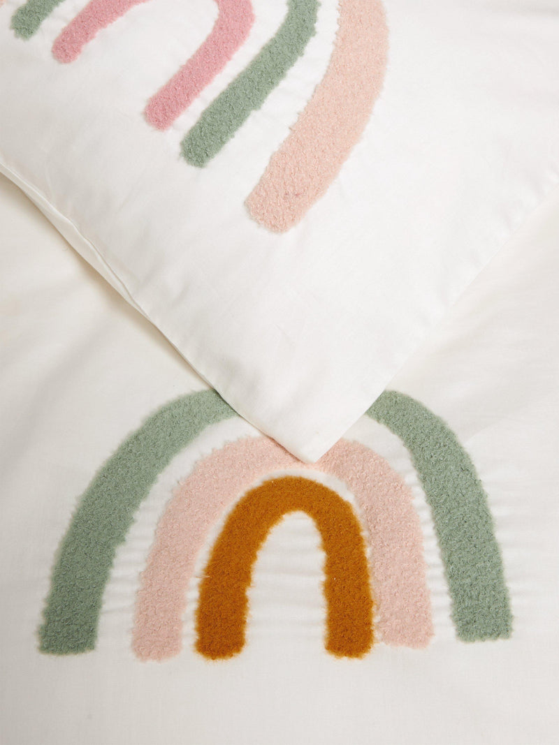 John Lewis rainbow tufted duvet cover set single, imported from the UK