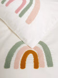 John Lewis rainbow tufted duvet cover set single, imported from the UK