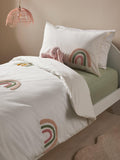 John Lewis rainbow tufted duvet cover set single, imported from the UK