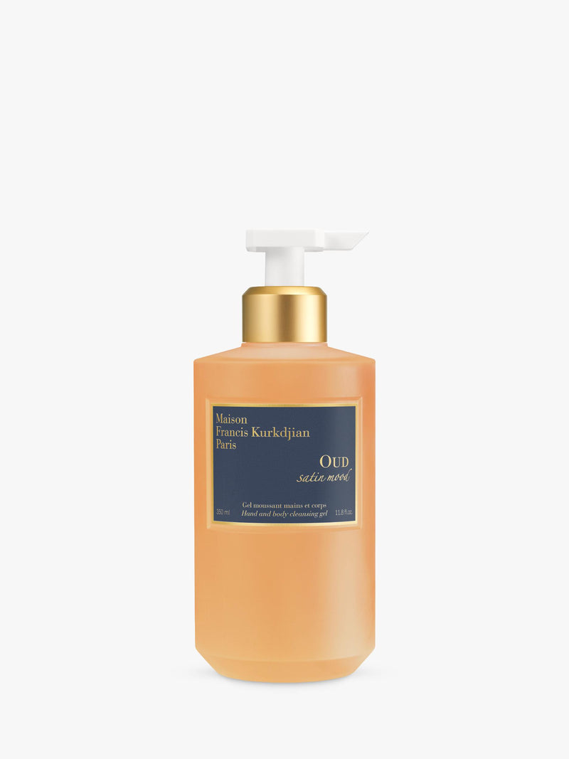 Maison Francis Kurkdjian Oud Satin Mood Hand and Body Cleansing Gel 350ml, imported from the UK