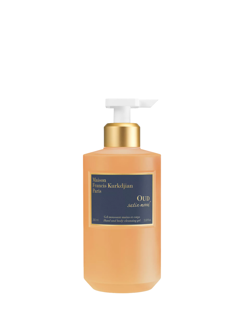 Maison Francis Kurkdjian Oud Satin Mood Hand and Body Cleansing Gel 350ml, imported from the UK