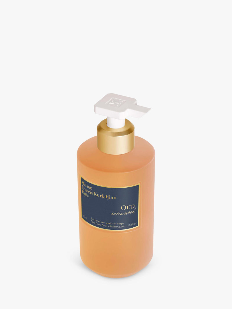 Maison Francis Kurkdjian Oud Satin Mood Hand and Body Cleansing Gel 350ml, imported from the UK