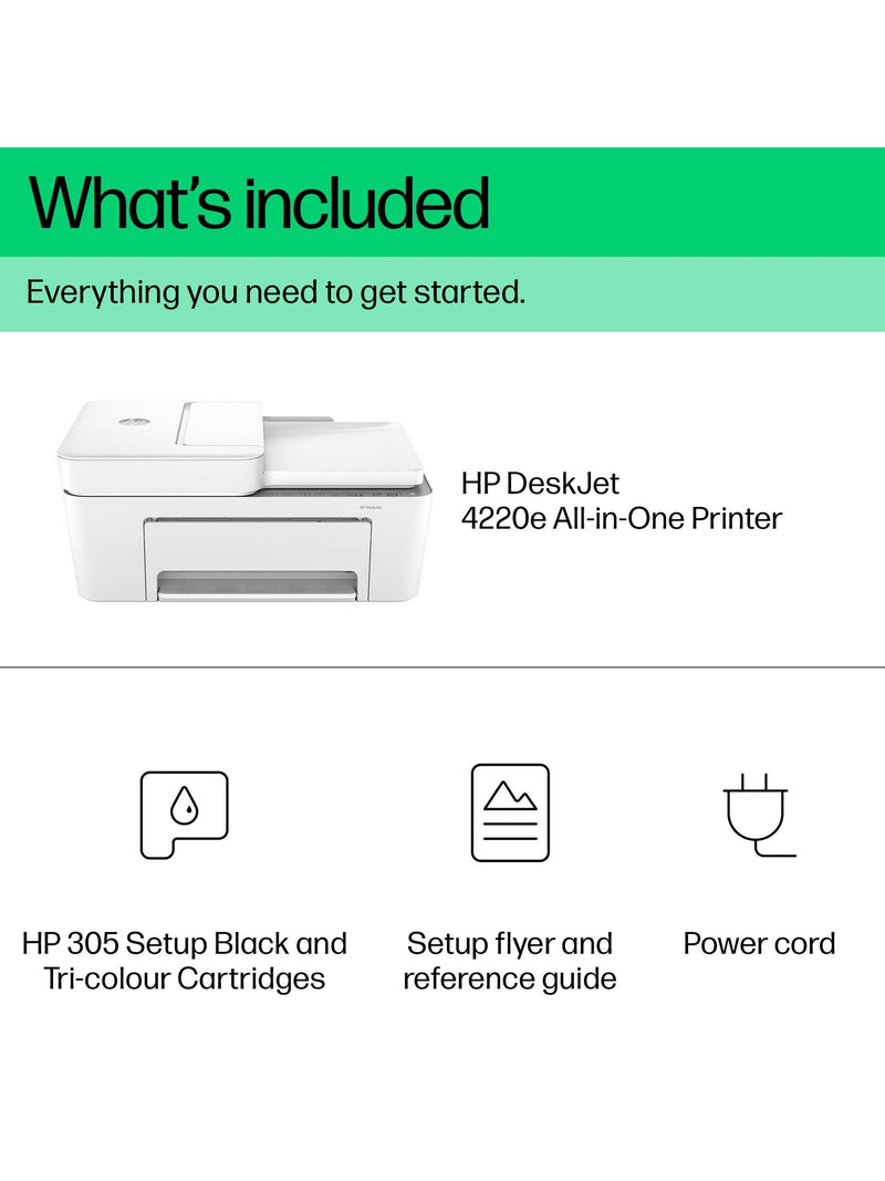 HP Deskjet Plus 4220e wireless printer (British brand)