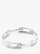 John Lewis Monica Vinader Signature Link Bangle, Silver, Small- Buy online at McGrocer