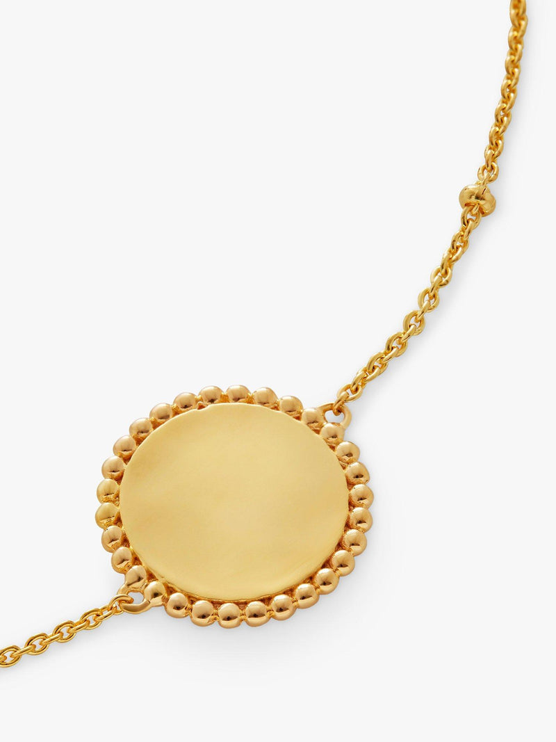Monica Vinader gold beaded chain bracelet 19cm (British brand)