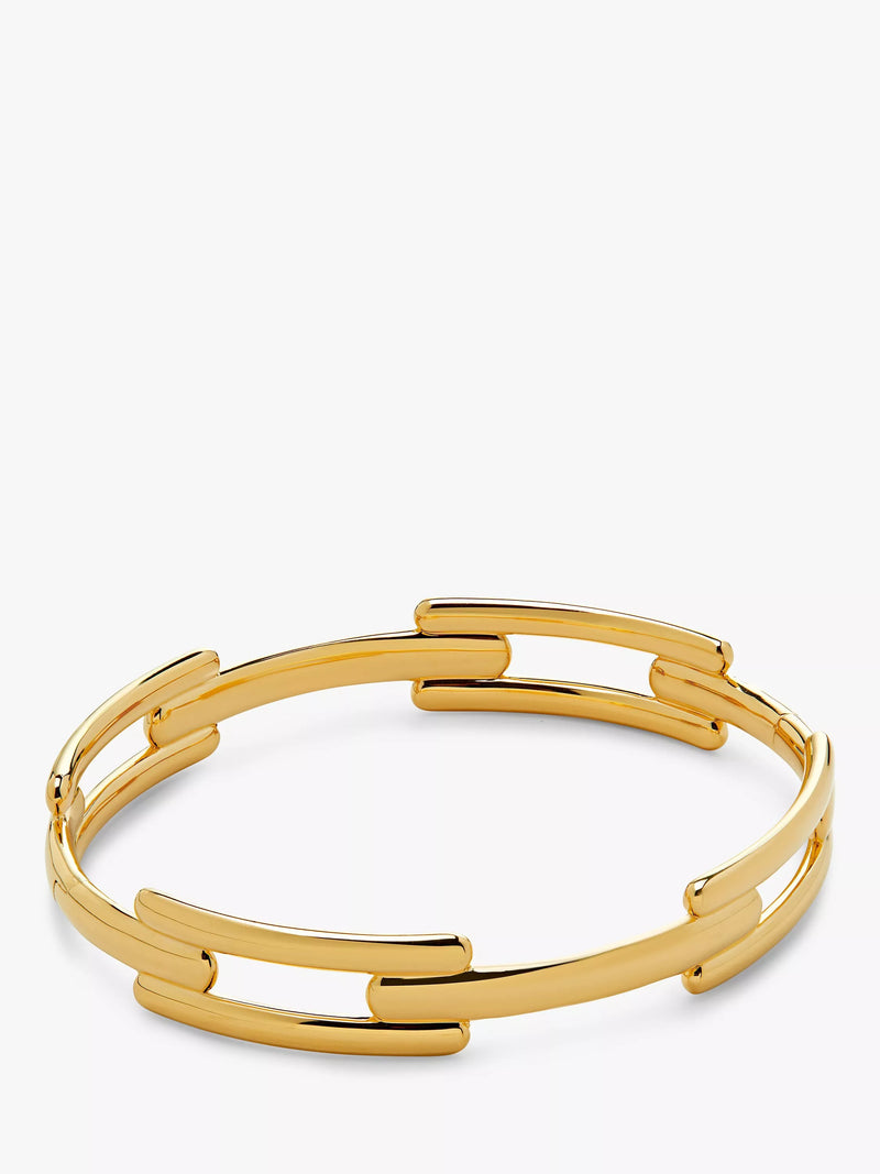Monica Vinader signature link bangle gold 18k vermeil (British brand)
