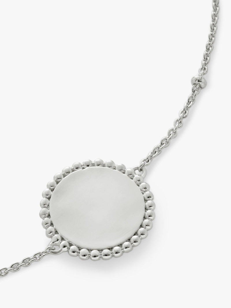 Monica Vinader solid sterling silver beaded bracelet, UK version