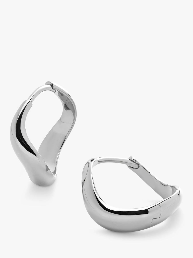 Monica Vinader Swirl Small Hoop Earrings
