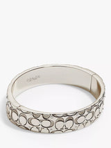 John Lewis Coach Hinged Engraved Signature C Crystal Bangle- Buy online at McGrocer